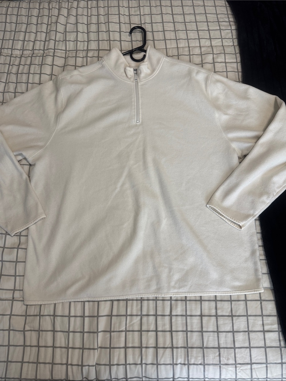 Old Navy White Half-Zip Fleece Pullover